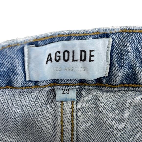 Agolde Reworked 90's Jeans Cinched High Rise Straight 29 New Revival Denim NWT - Picture 6 of 9